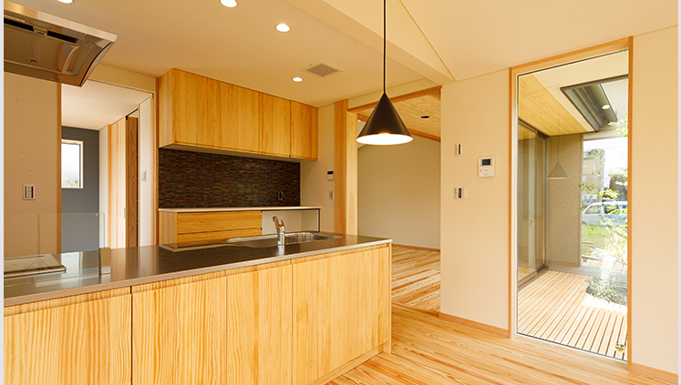 モデルハウス「息吹木」のキッチン
