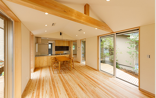 モデルハウス「息吹木」のリビング